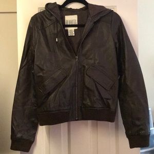 Like New BB Dakota leather chocolate brown jacket